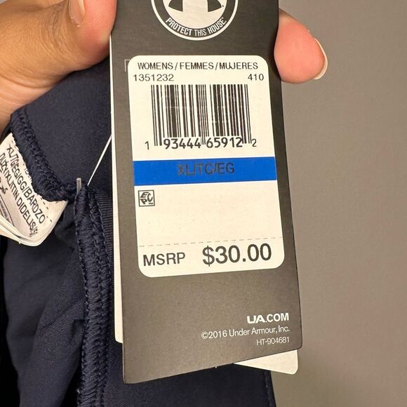 Under Armour Women's UA Locker Woven Shorts 1351232 Sz XL NWT Navy Sport Running - Picture 2 of 4